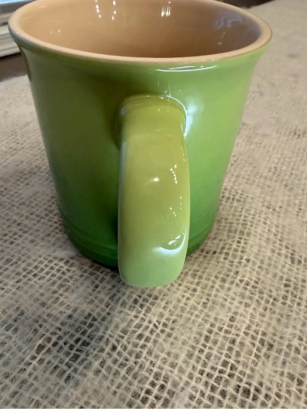 Le Creuset Palm Green Coffee Mug EUC